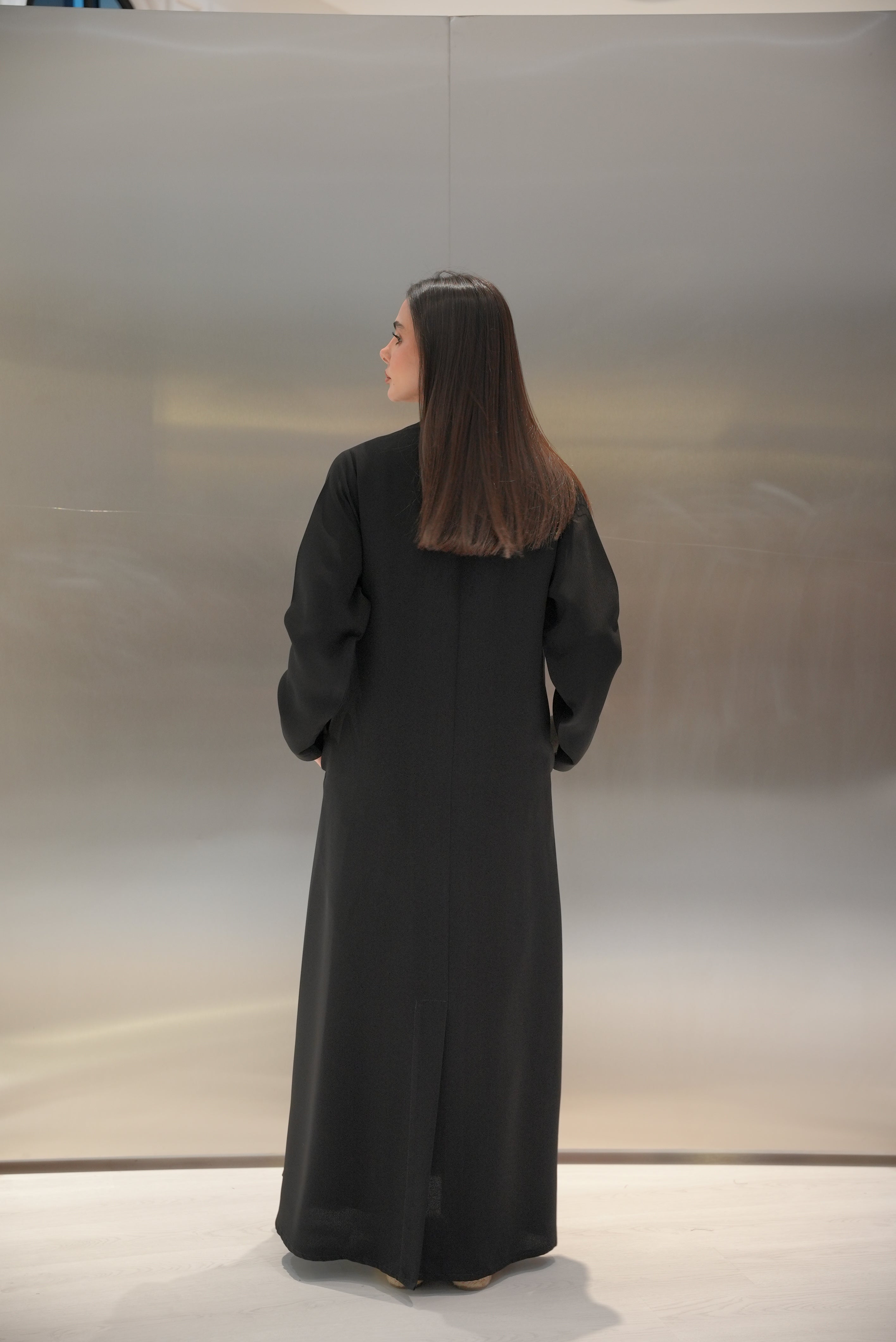 Crepe Abaya with Side Pocket-1987