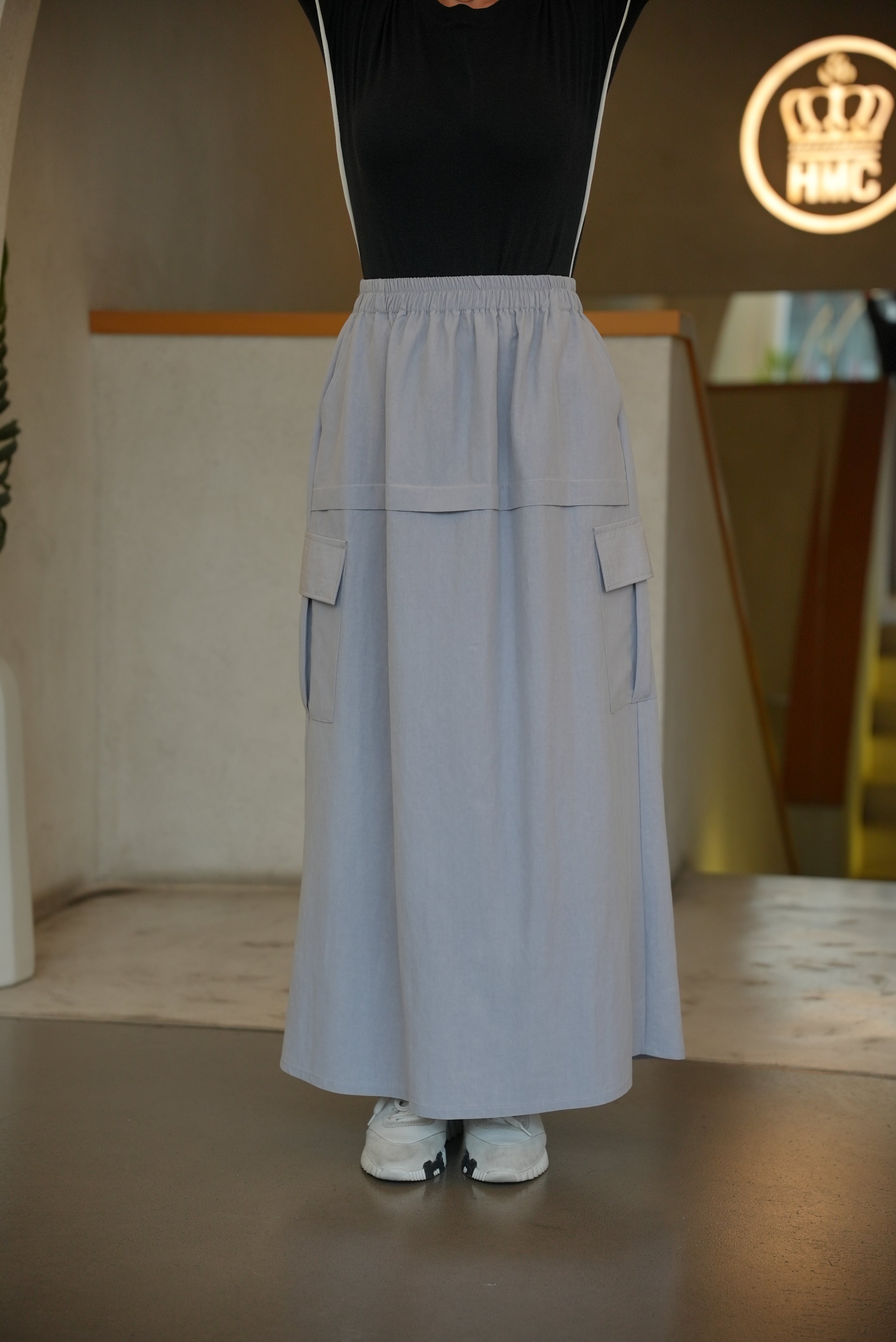 LIGHT BLUE TRENCH COAT SKIRT-2010