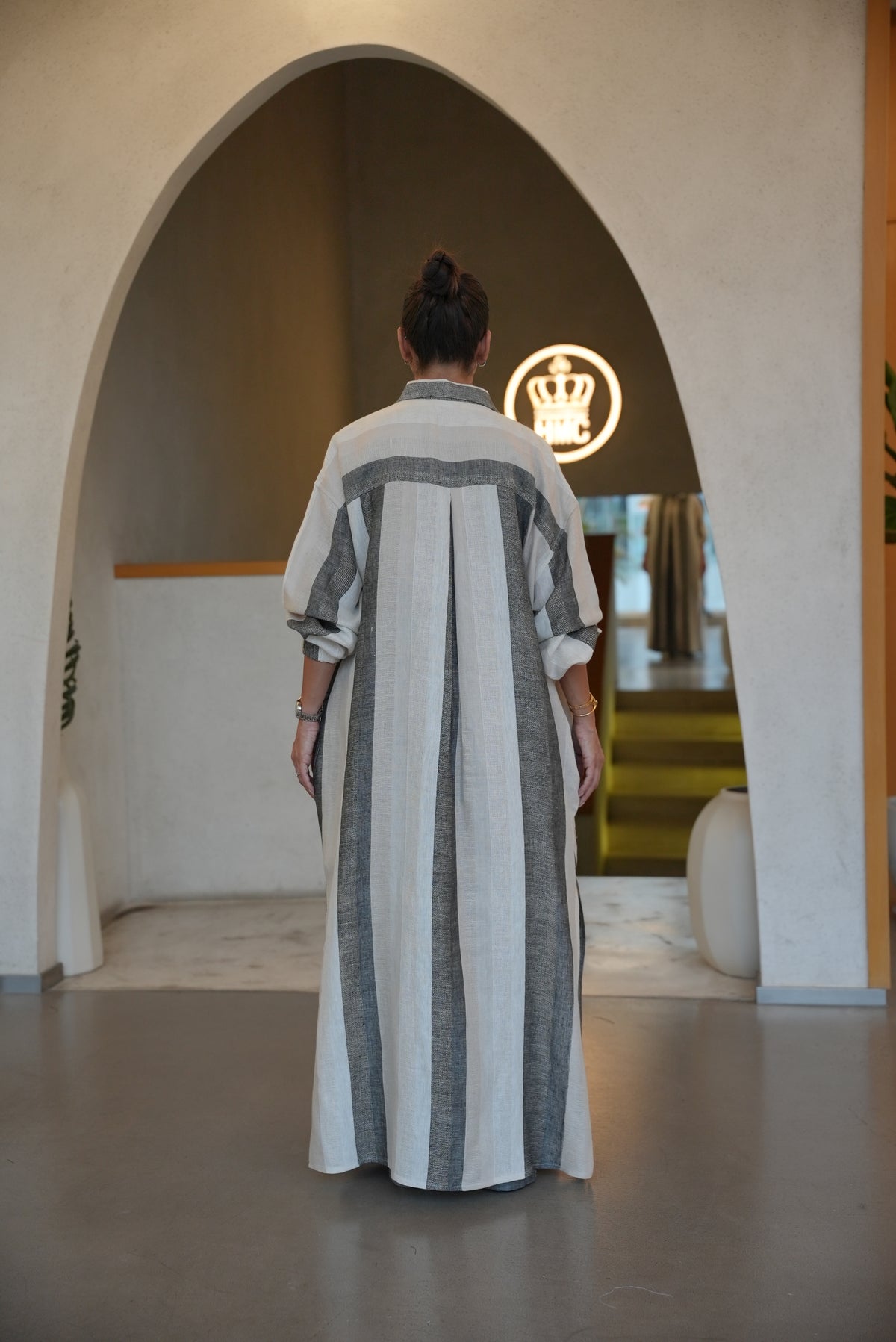 GREY LINEN BLOUSE AND PANTS INNER SET-2003