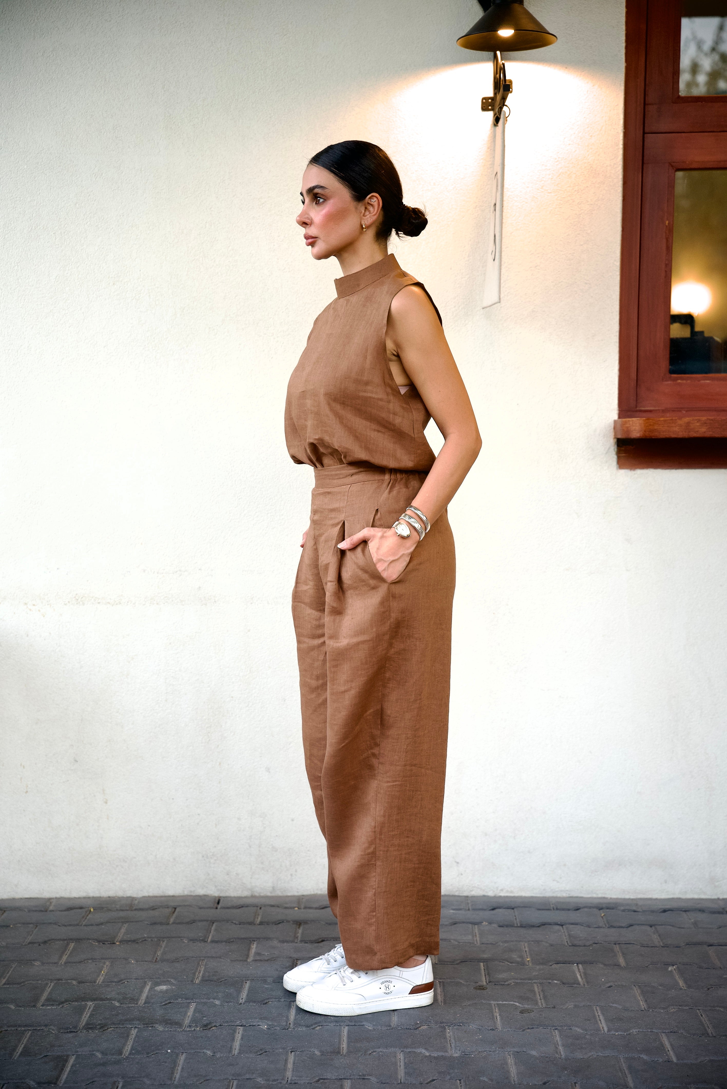 Brown Linen Set -2025