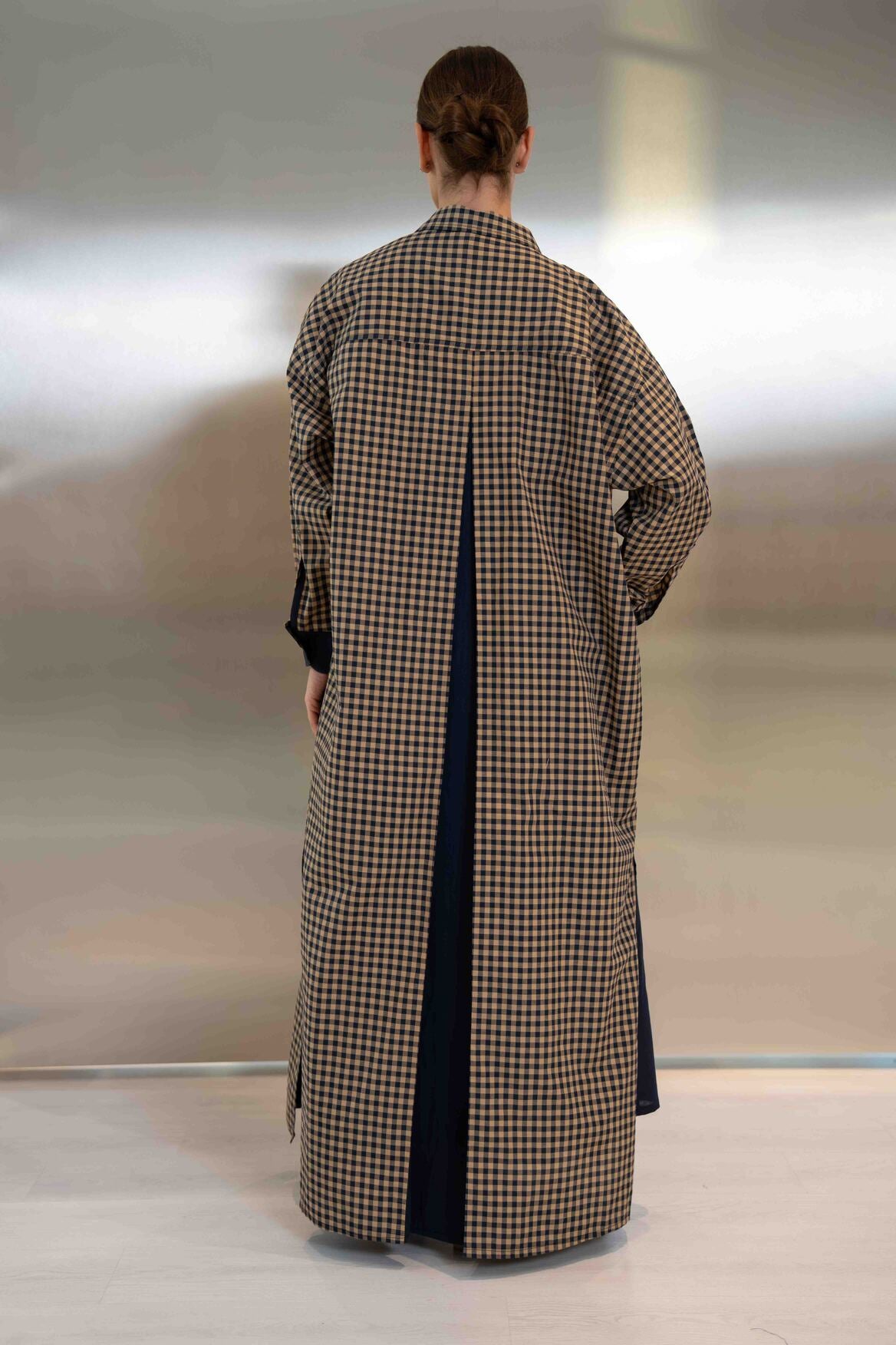 Checked Cotton Abaya – 2050
