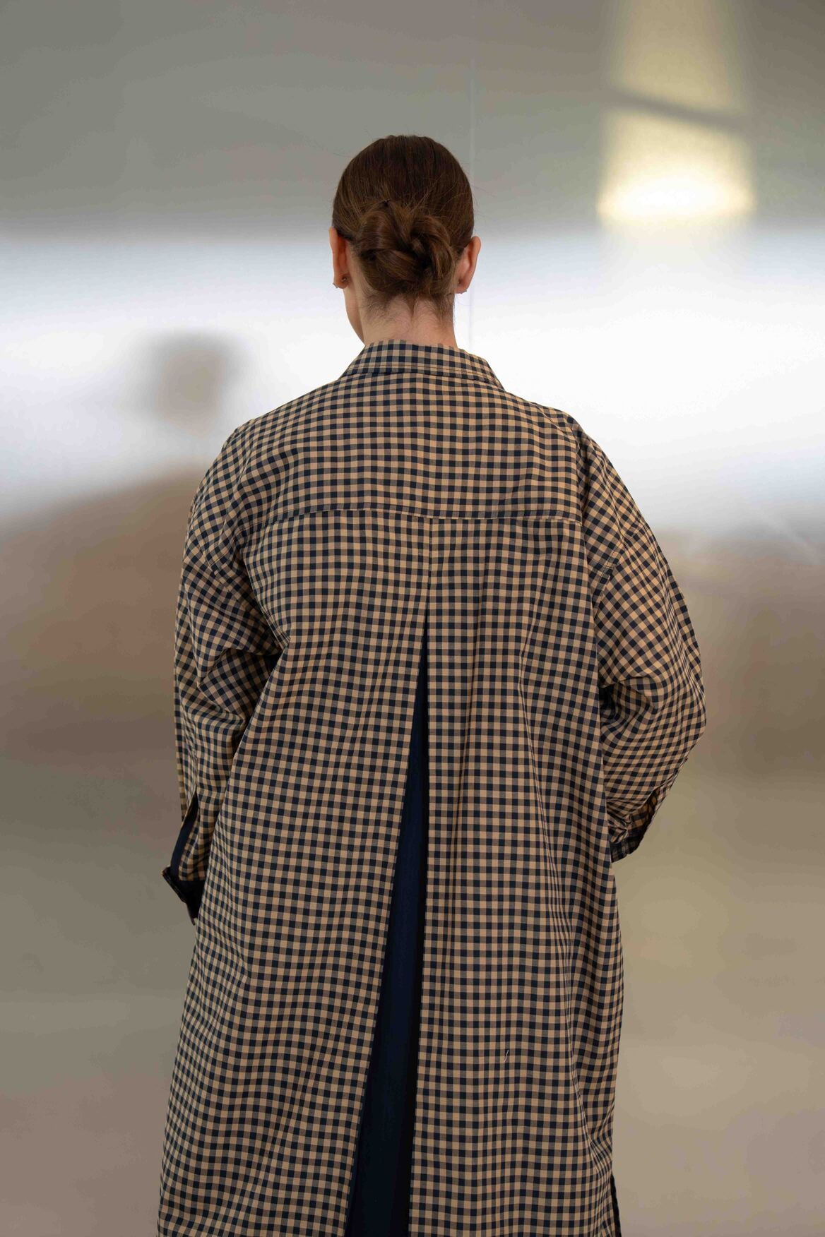 Checked Cotton Abaya – 2050