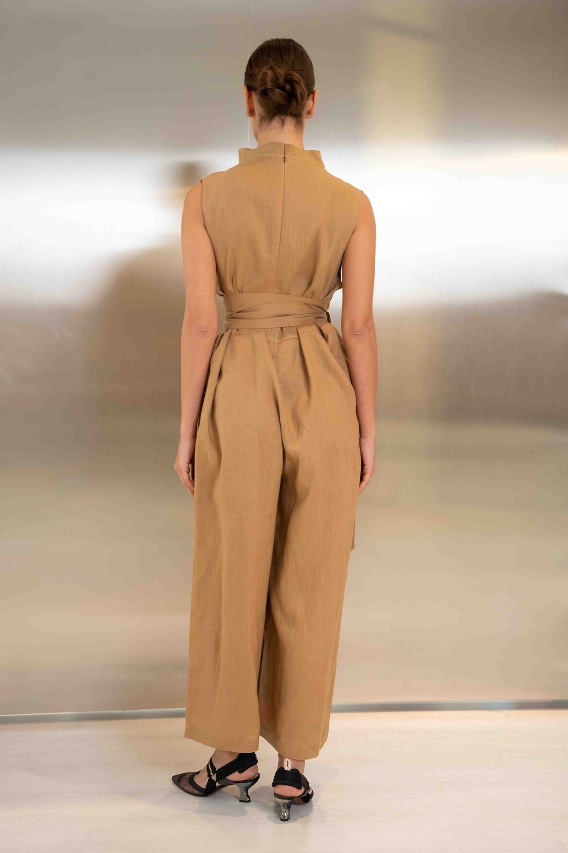 Beige Linen Jumpsuit – 2059