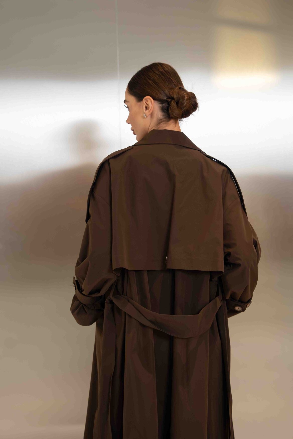 Brown Trench Coat Abaya - 2048