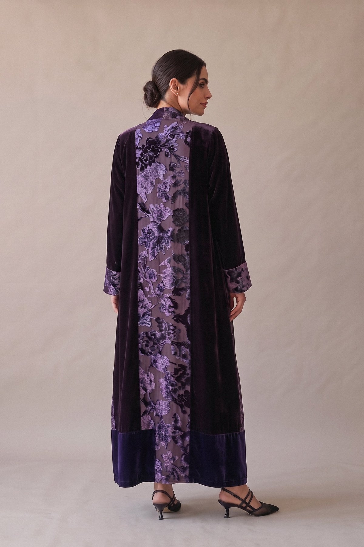 Purple Velvet Abaya – 2068