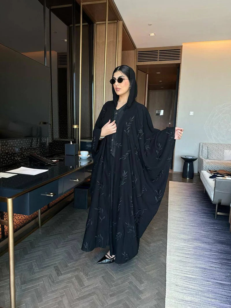 Besht Black Embroidered Crepe C:1029 Black (Free size)