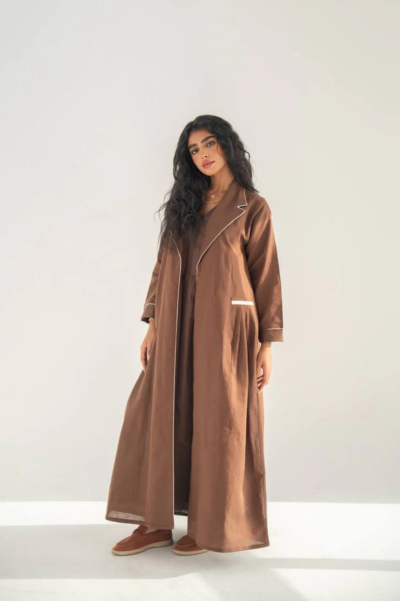 Blazer abaya with dress C:6652