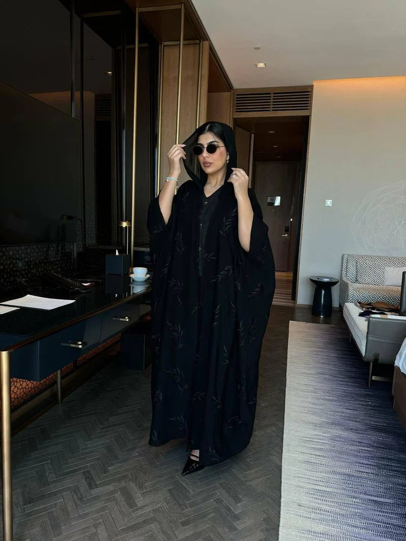 Besht Black Embroidered Crepe C:1029 Black (Free size)