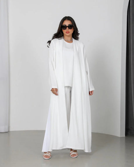 ABAYA CREPE WITH EMBROIDERY AND PLEATED C:2065