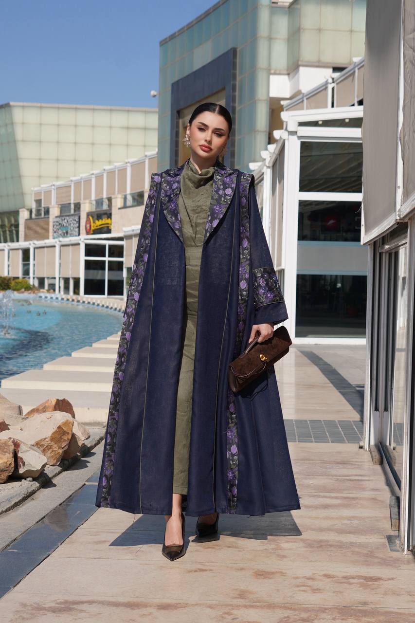 Abaya Blazer Linen Jacquard Silk. C:6756