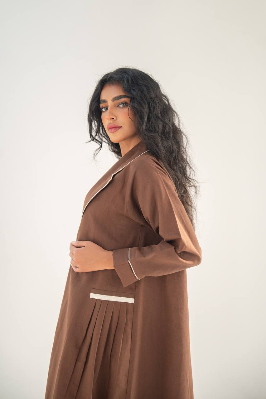 Blazer abaya with dress C:6652