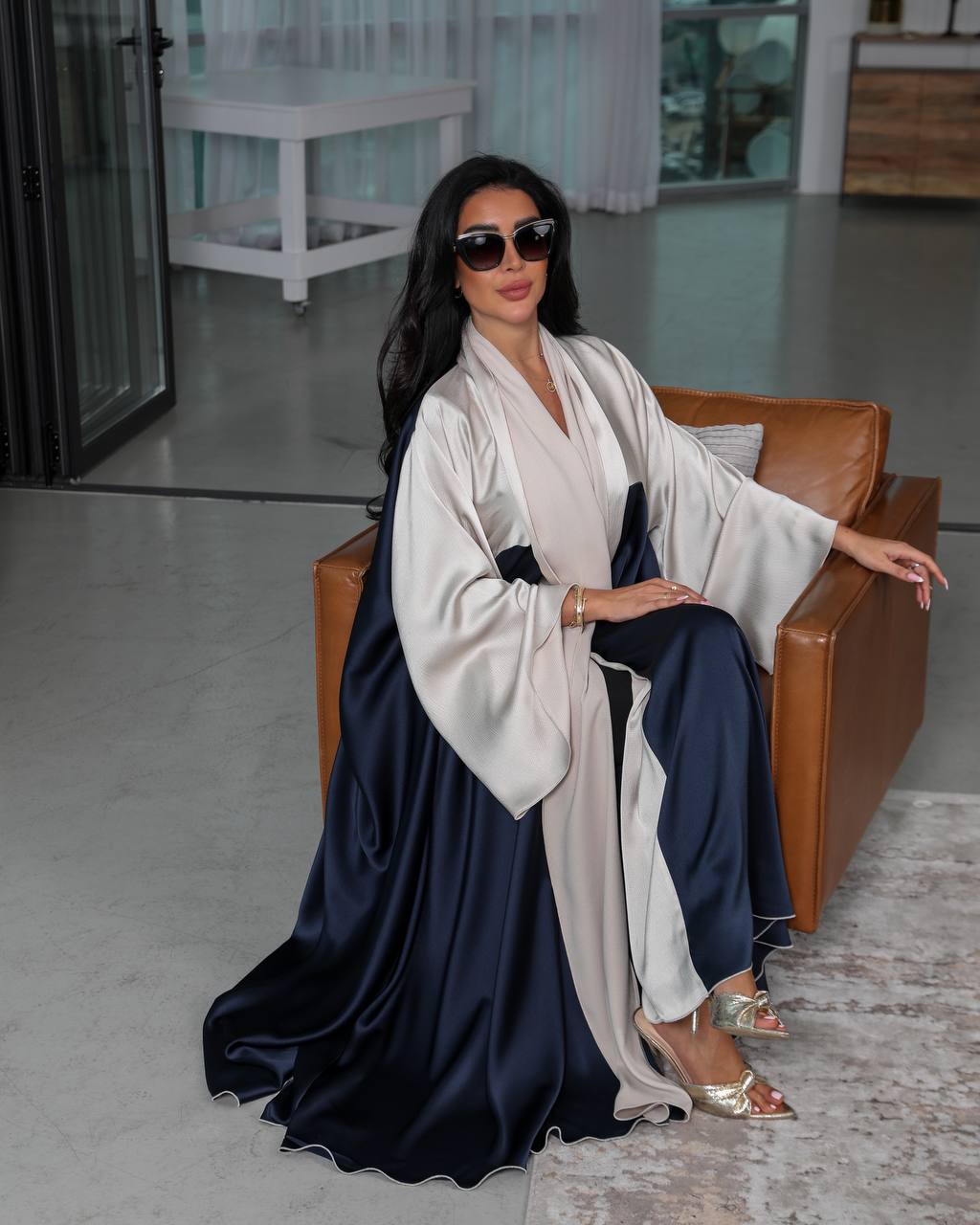 ABAYA CREPE SILK C:6343 (Free size)