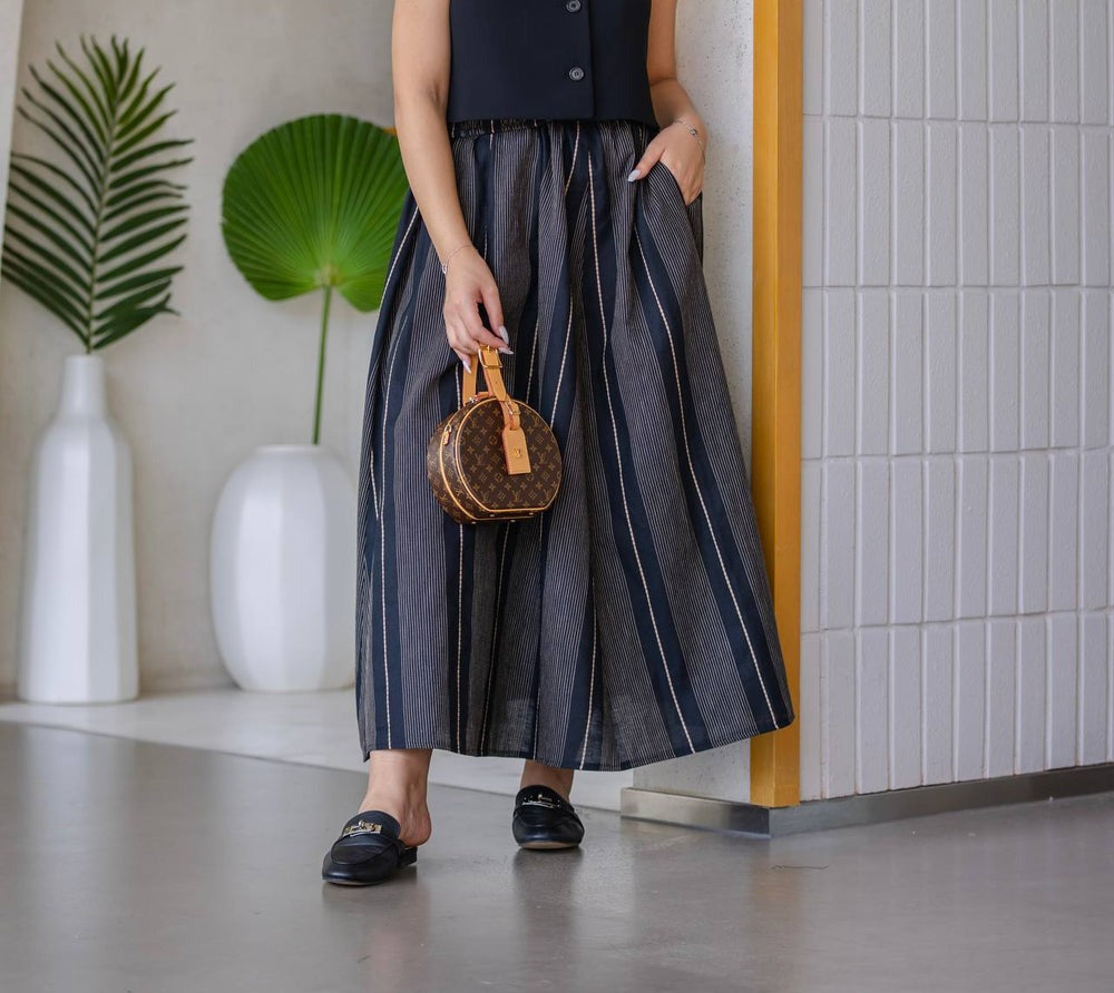 Black Linen Skirt