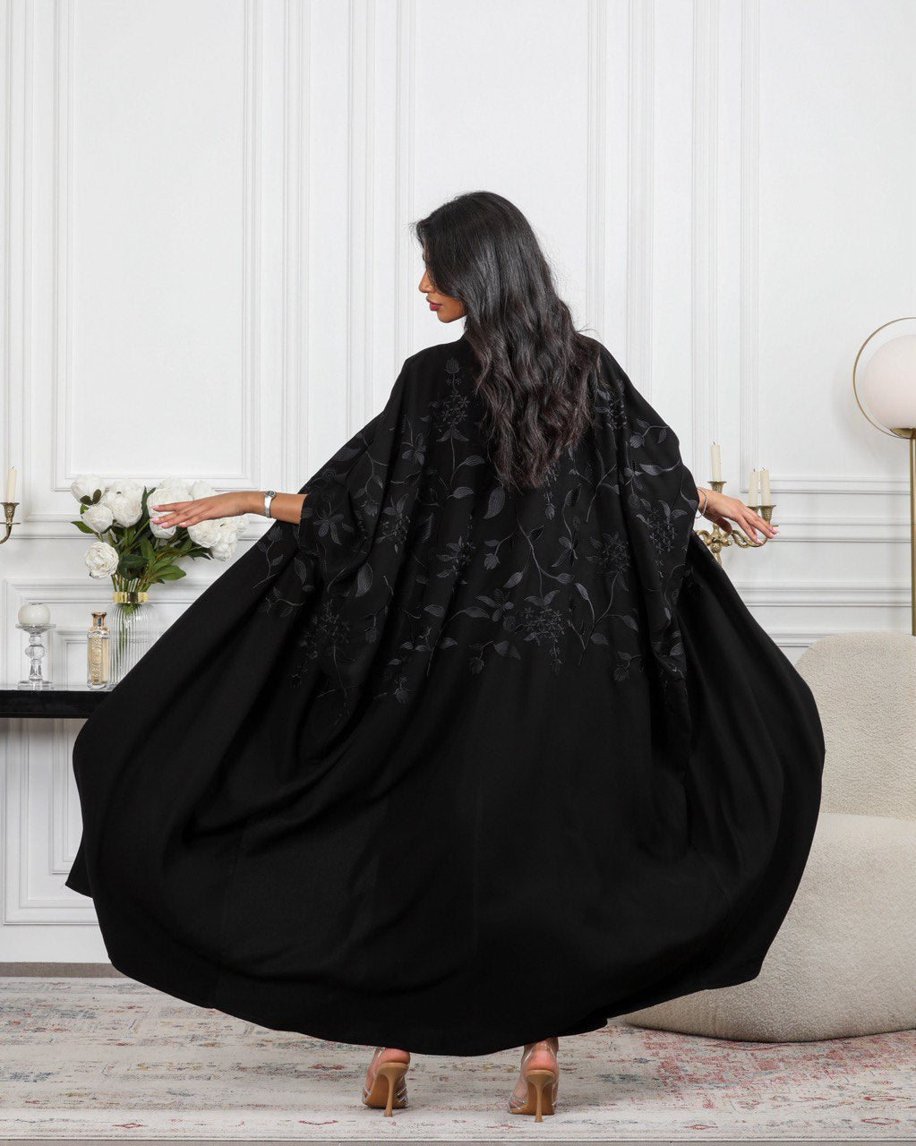 ABAYA BESHT FREE SIZE C:6381 BLACK ( FREE SIZE)