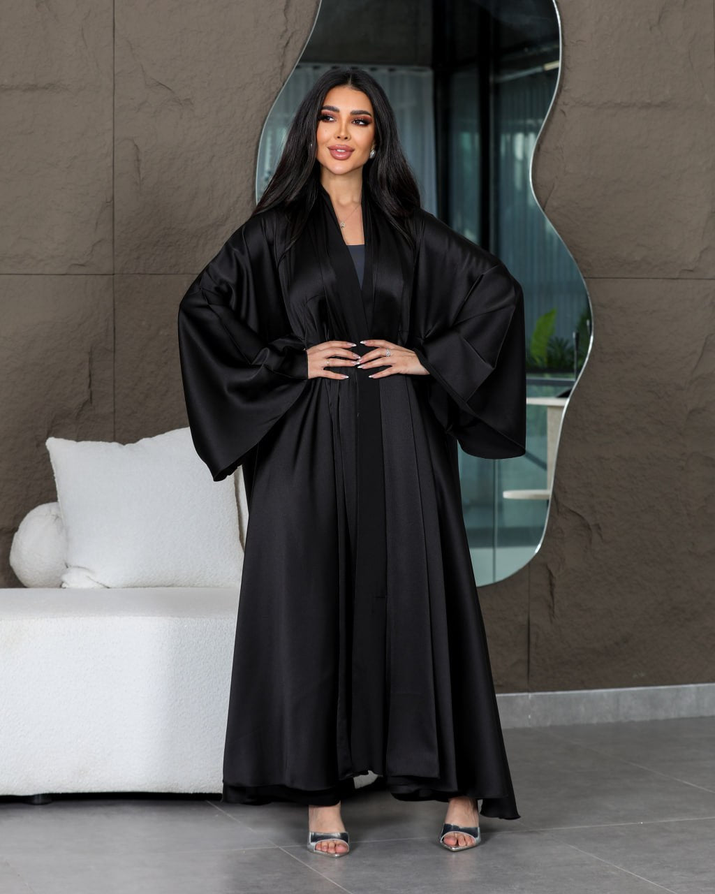 ABAYA BESHT CREPE SILK C:6436 (FREE SIZE)