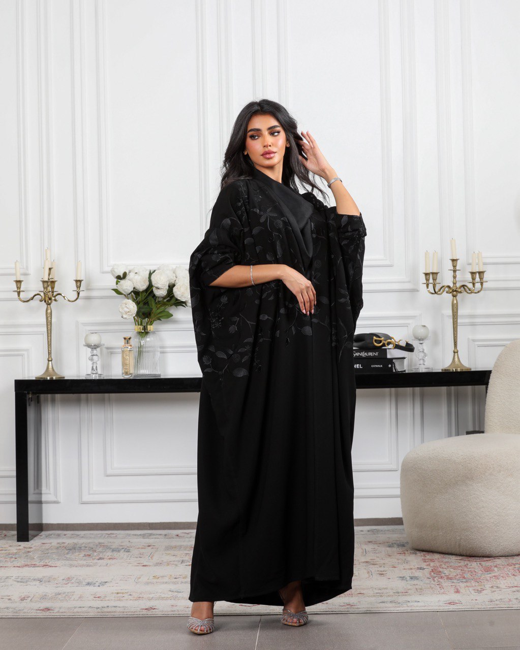 ABAYA BESHT FREE SIZE C:6381 BLACK ( FREE SIZE)