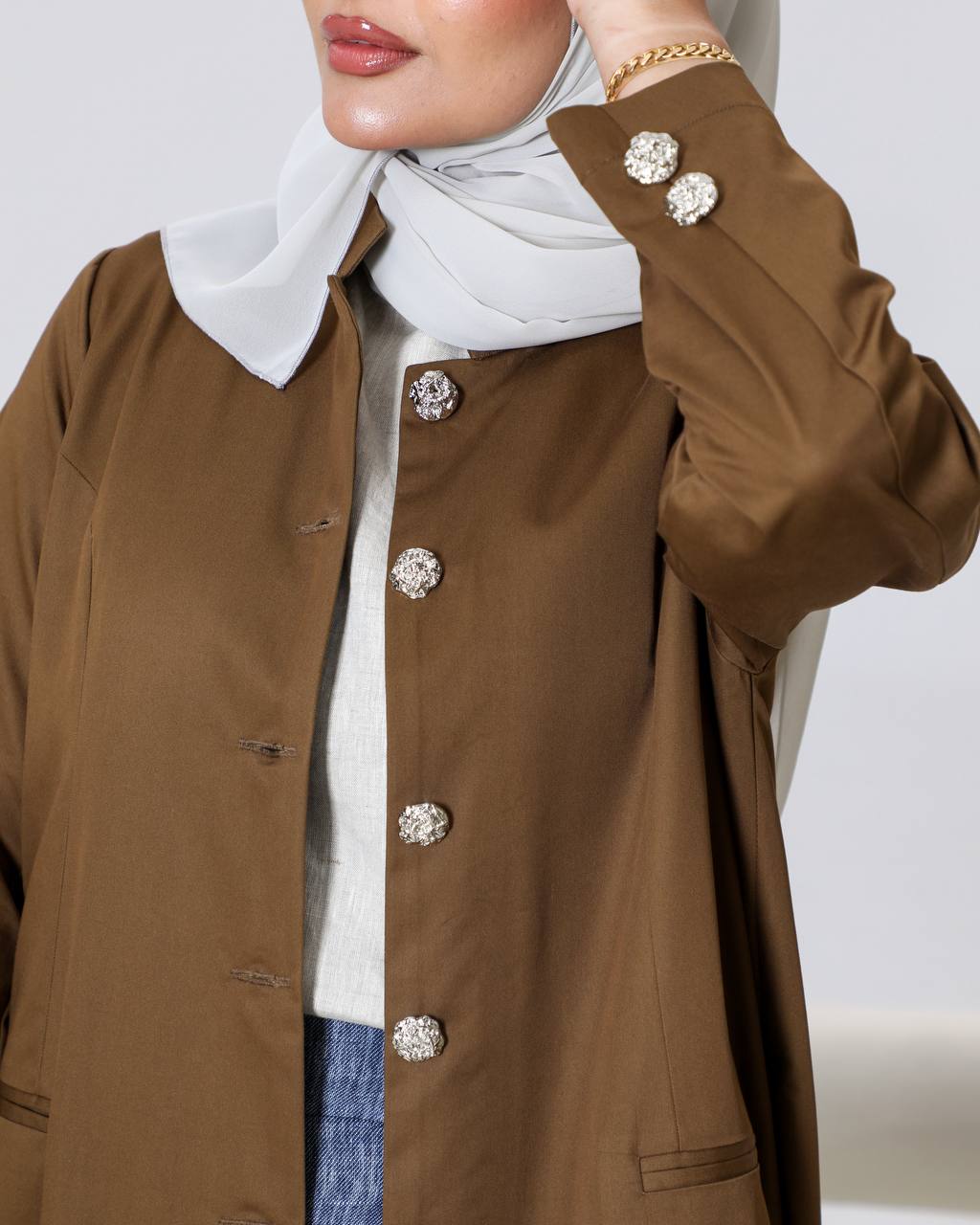 Stylish trench coat in honey brown 6657