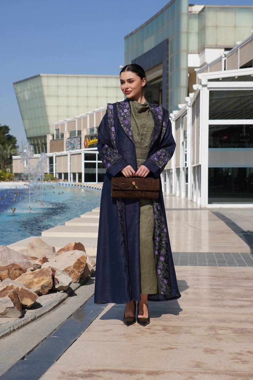 Abaya Blazer Linen Jacquard Silk. C:6756