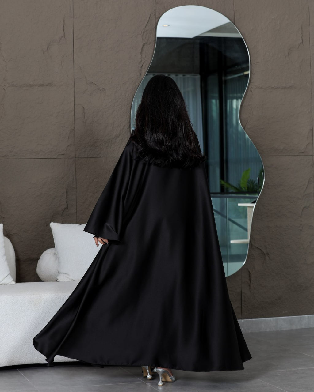 ABAYA BESHT CREPE SILK C:6436 (FREE SIZE)