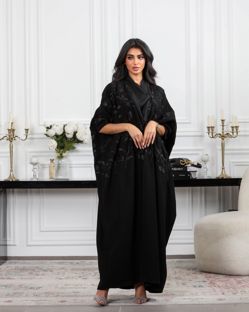 ABAYA BESHT FREE SIZE C:6381 BLACK ( FREE SIZE)