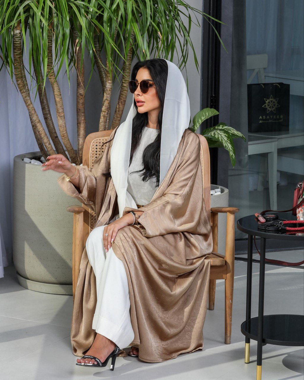 Abaya Silk Crepe Besht in Gold C:6479 Gold