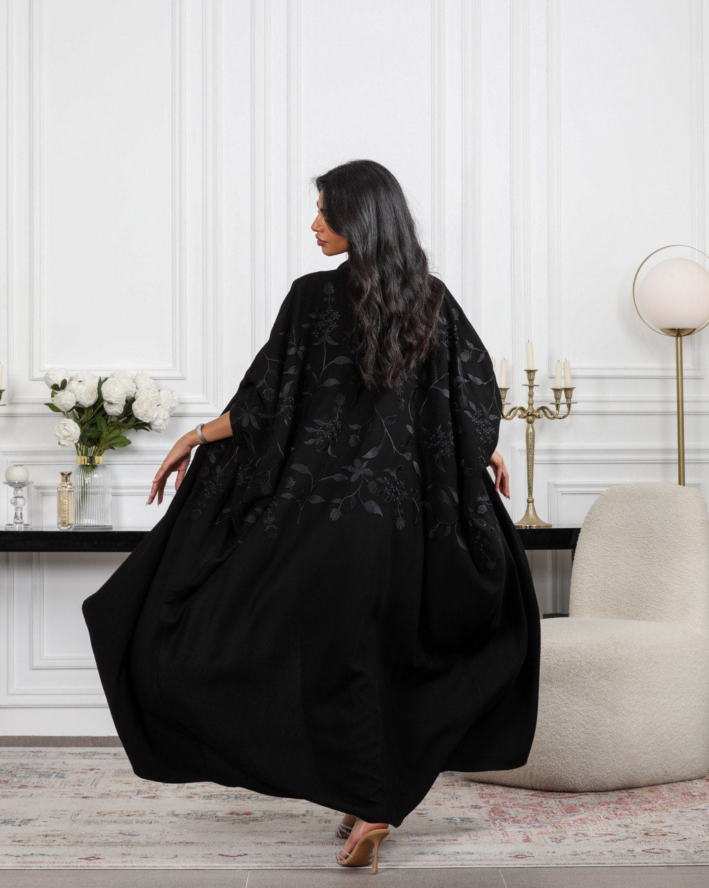 ABAYA BESHT FREE SIZE C:6381 BLACK ( FREE SIZE)