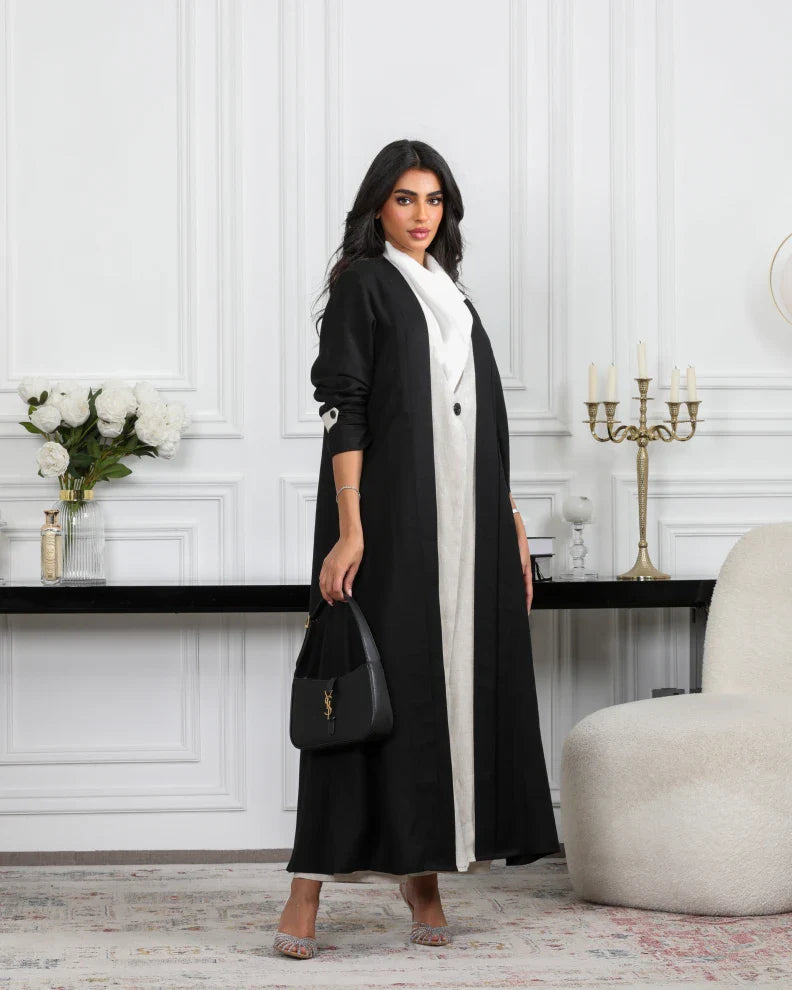 BLAIZER LINEN BLACK C:6489BLACK