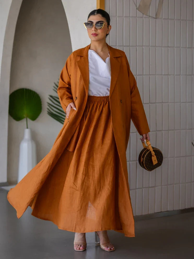 BLAZER LINEN C:6459 ORANGE