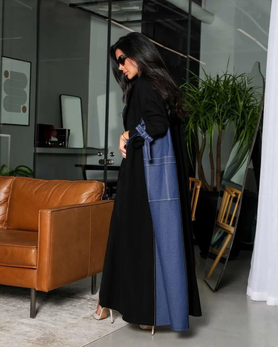 عباية بليزر كريب مع جينز