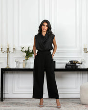 black linen blouse