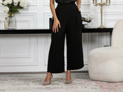 بنطلون كتان أسود