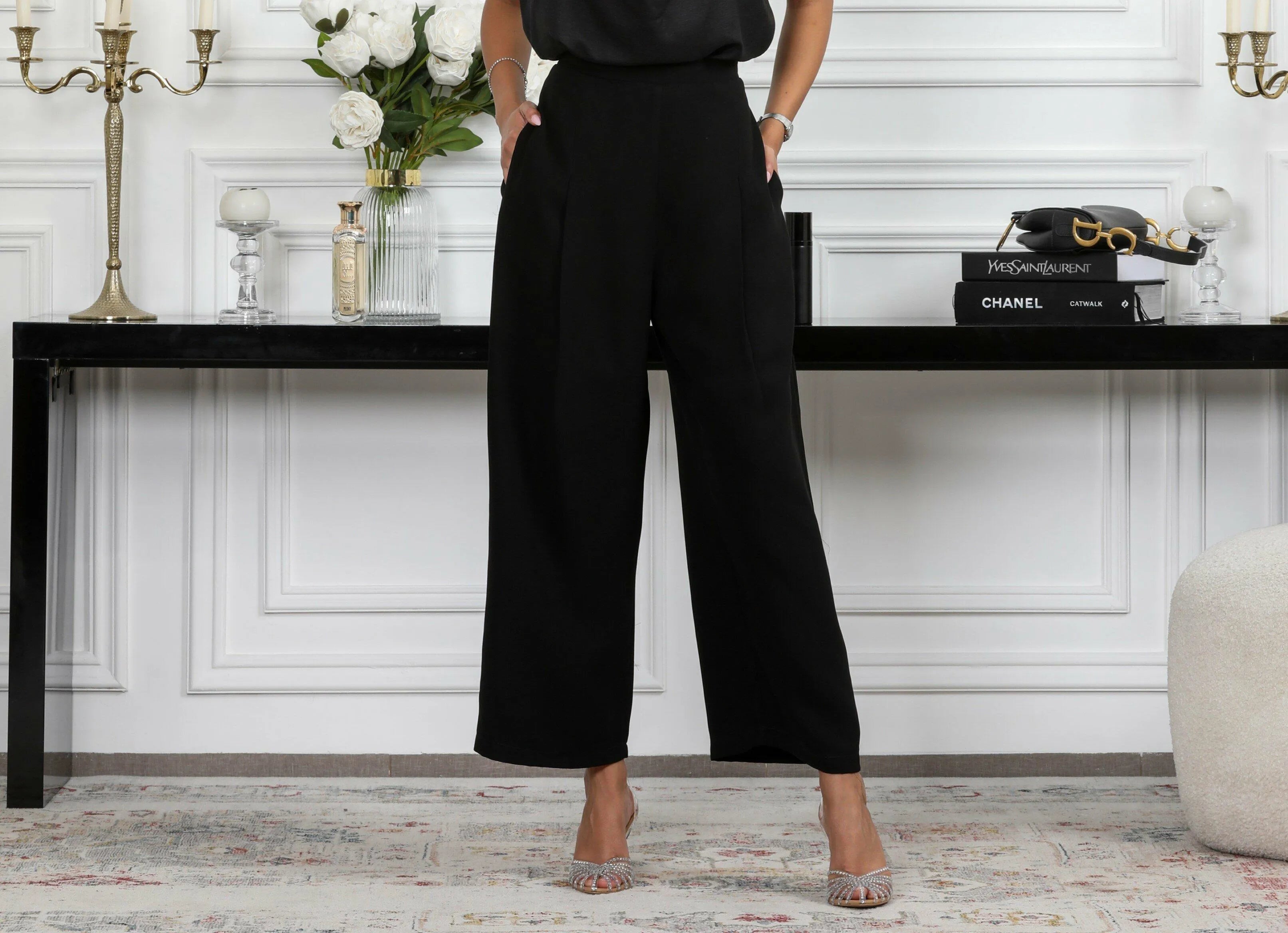 black linen pants