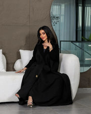 Black linen blazer abaya-free size