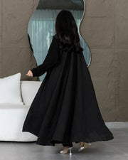 Black linen blazer abaya-free size