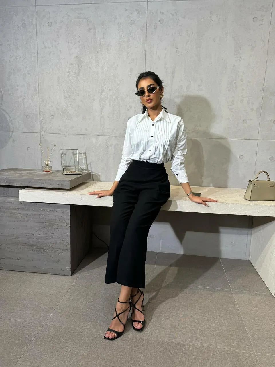 Black crepe pants