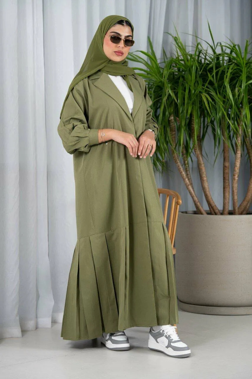 Light green trench coat