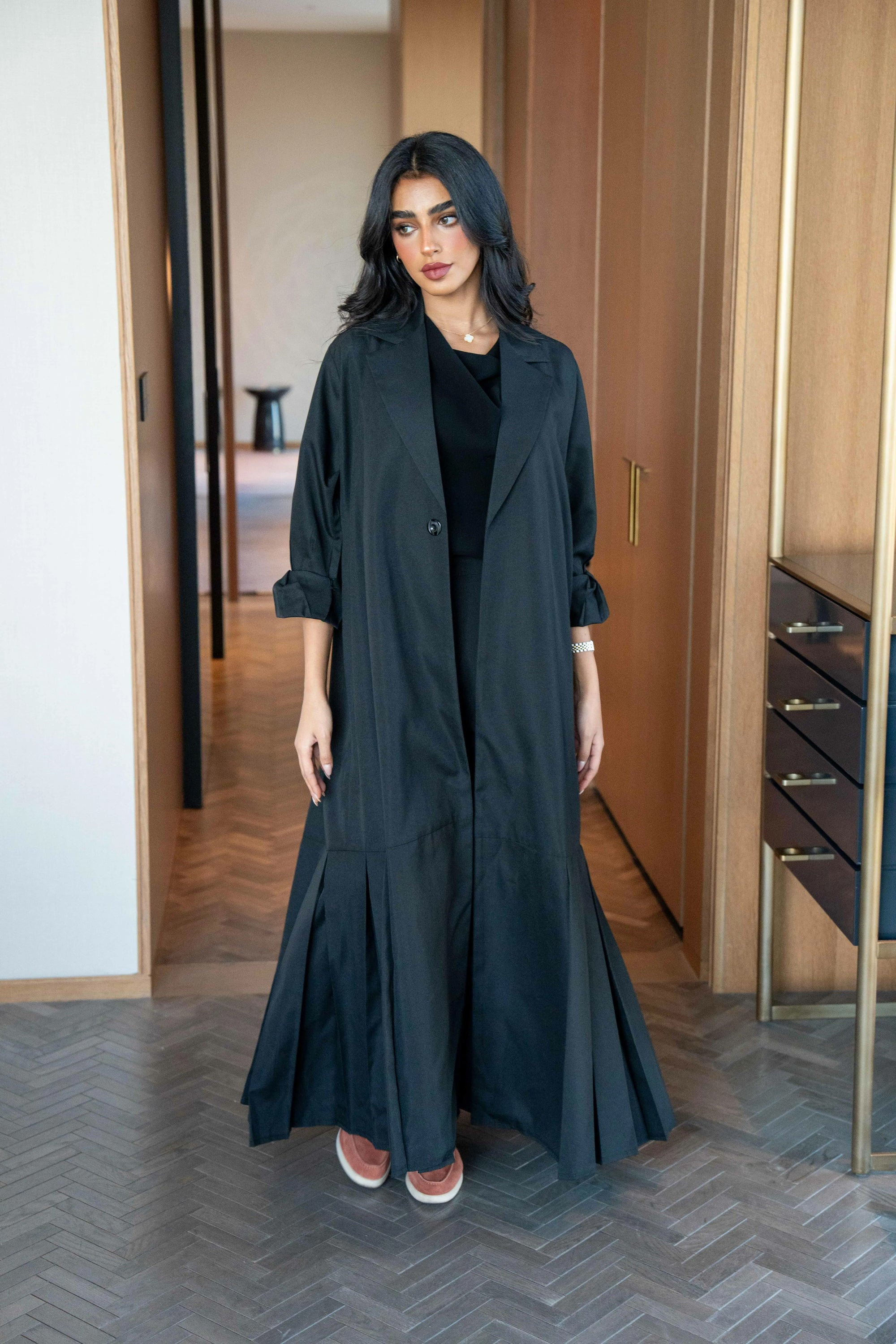 Black trench coat