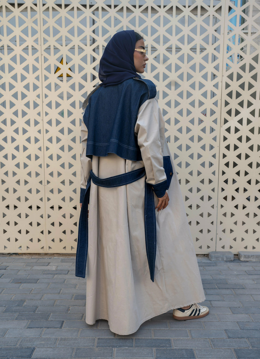 light Beige and jeans Trenchcoat
