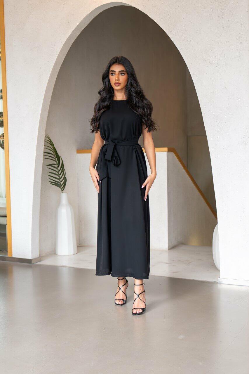 Black crepe dress