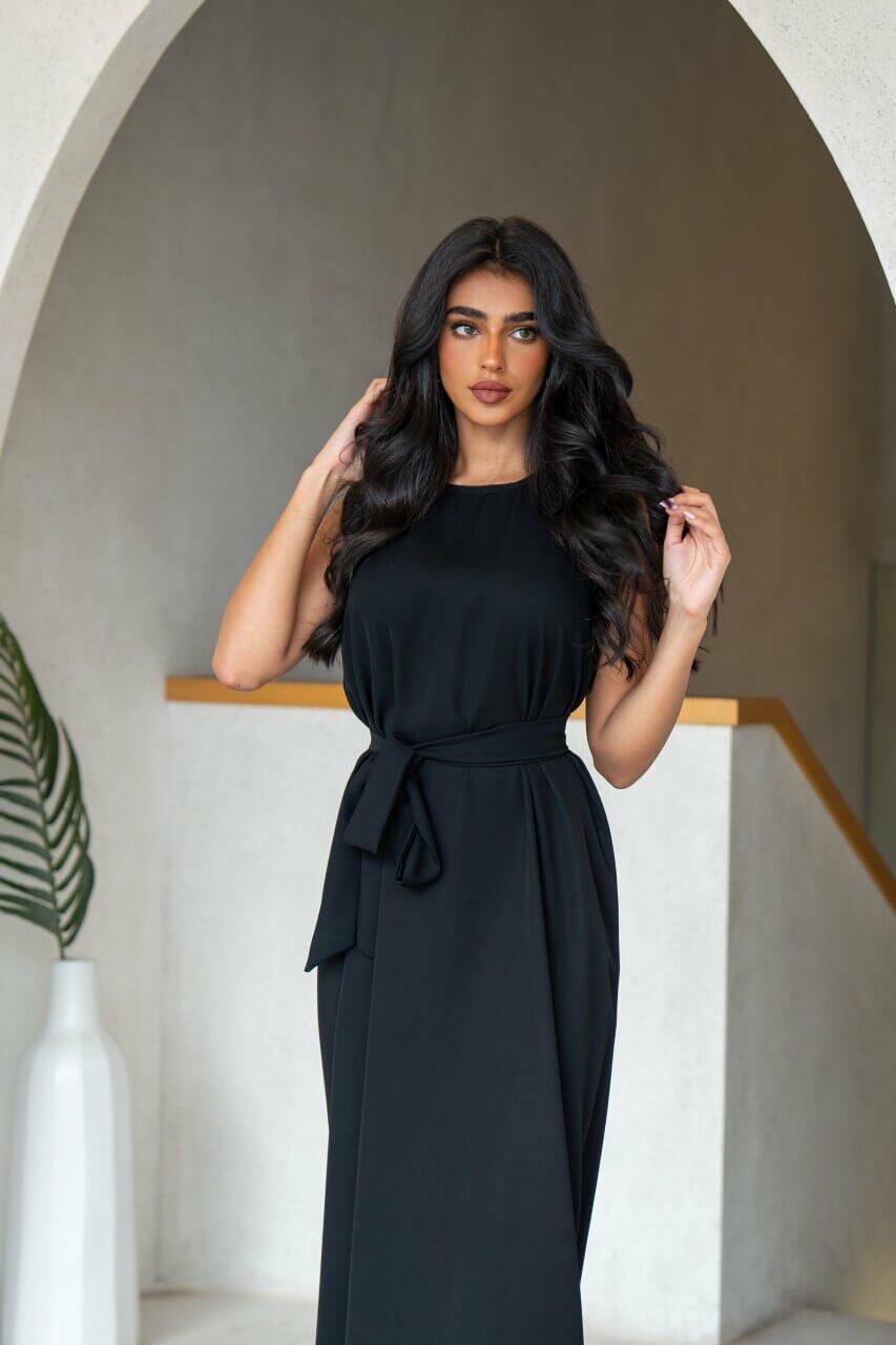 Black crepe dress