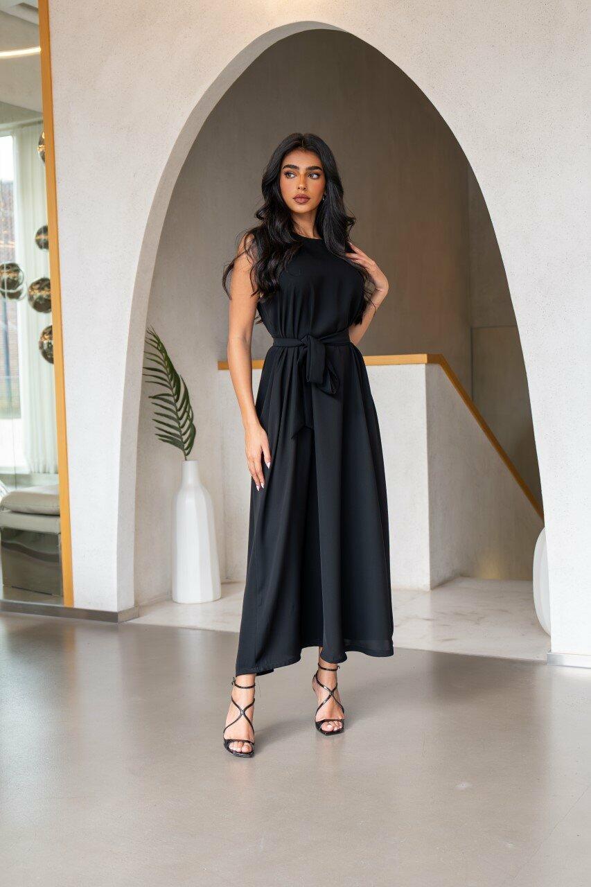 Black crepe dress