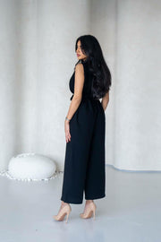 Black linen jumpsuit