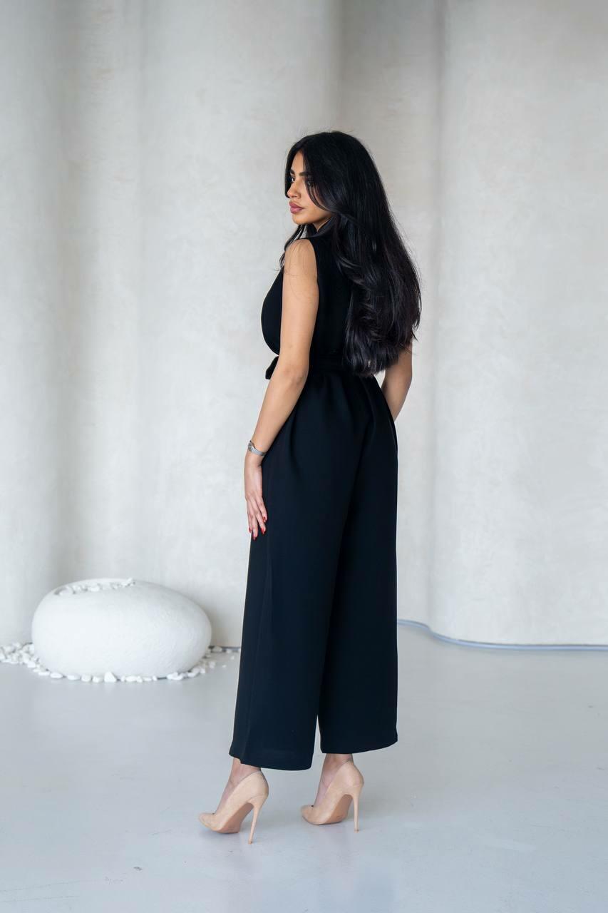 Black linen jumpsuit