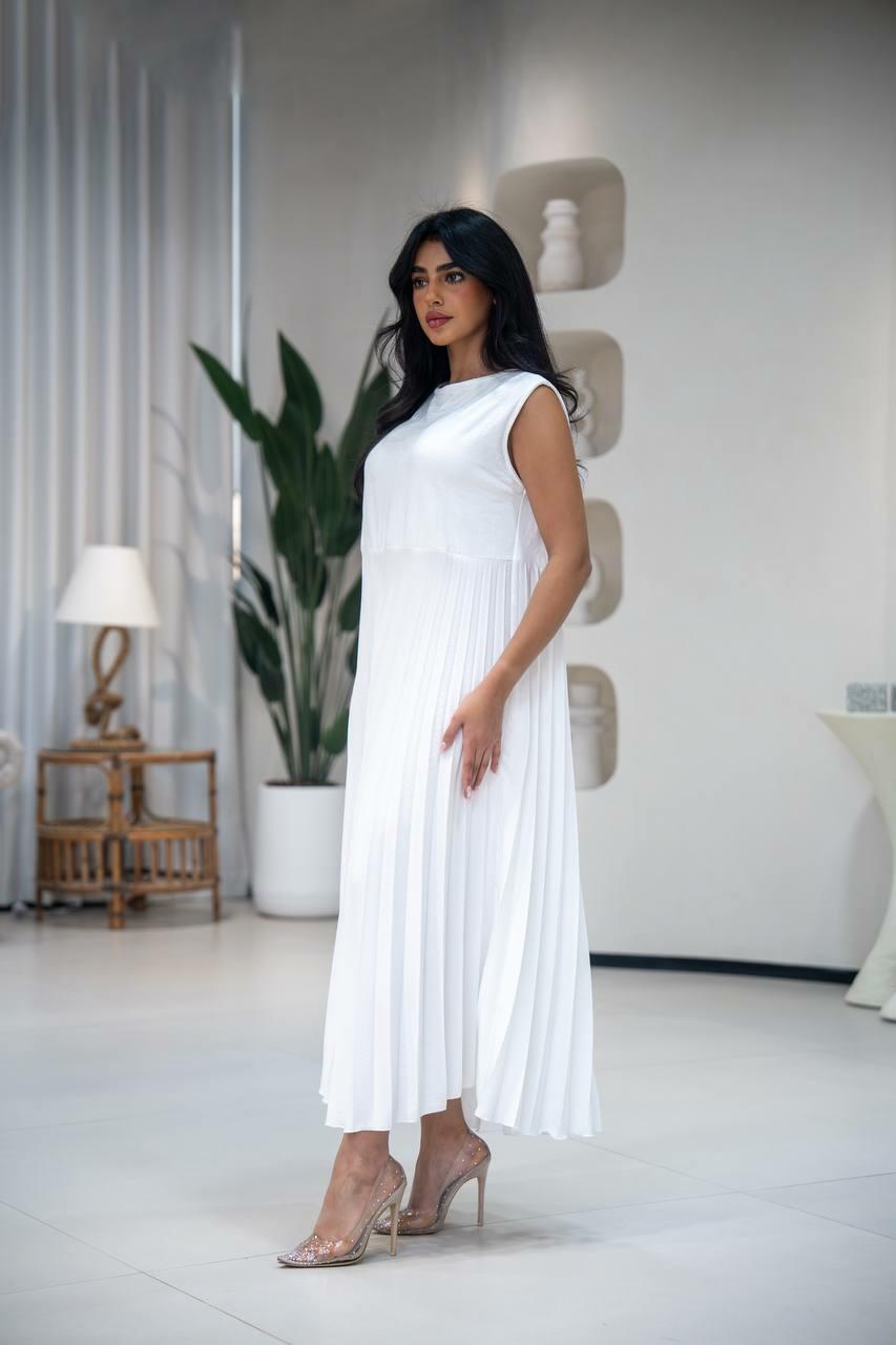 White crepe dress