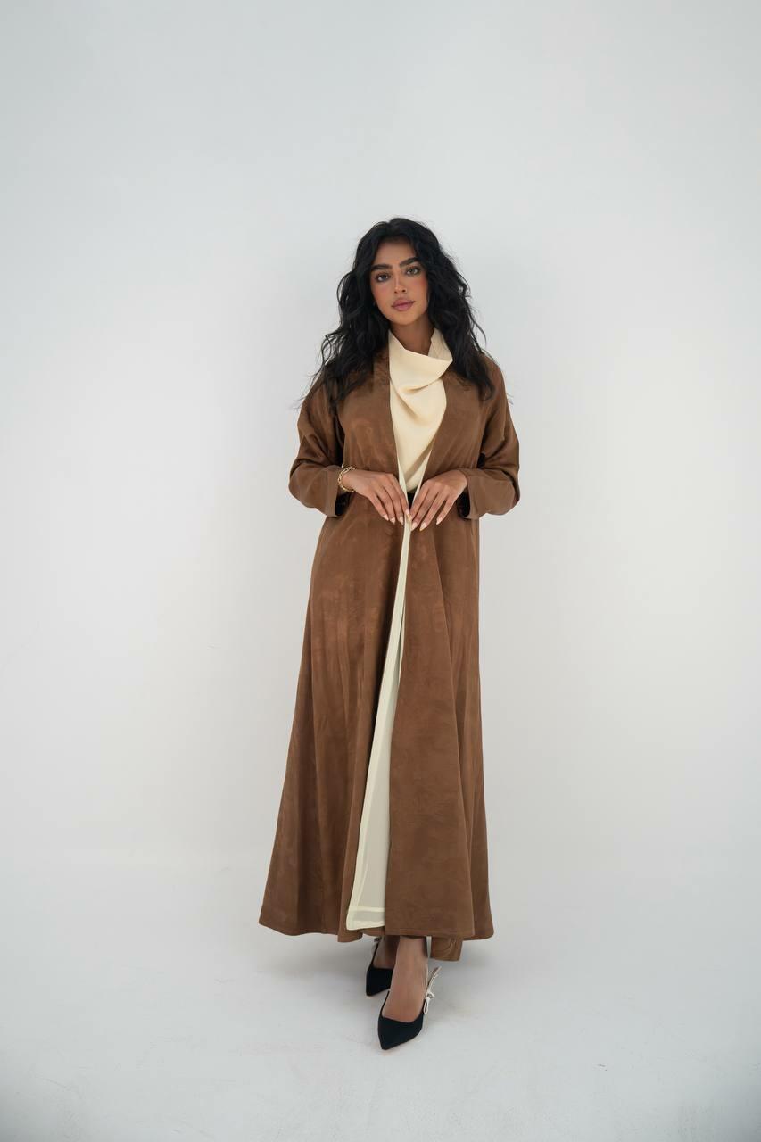 Hazel jacquard crepe abaya