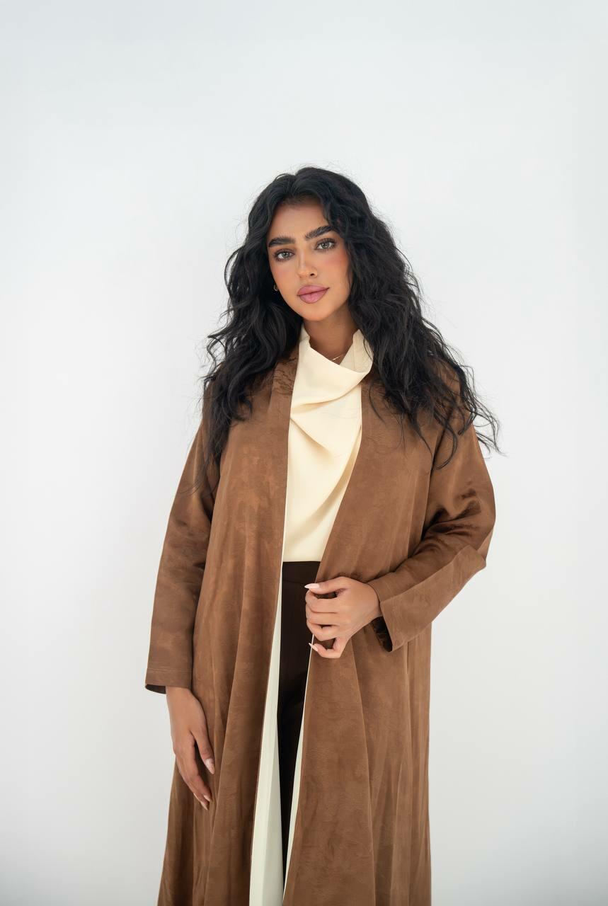 Hazel jacquard crepe abaya