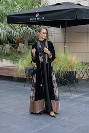 Black velvet abaya