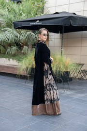 Black velvet abaya