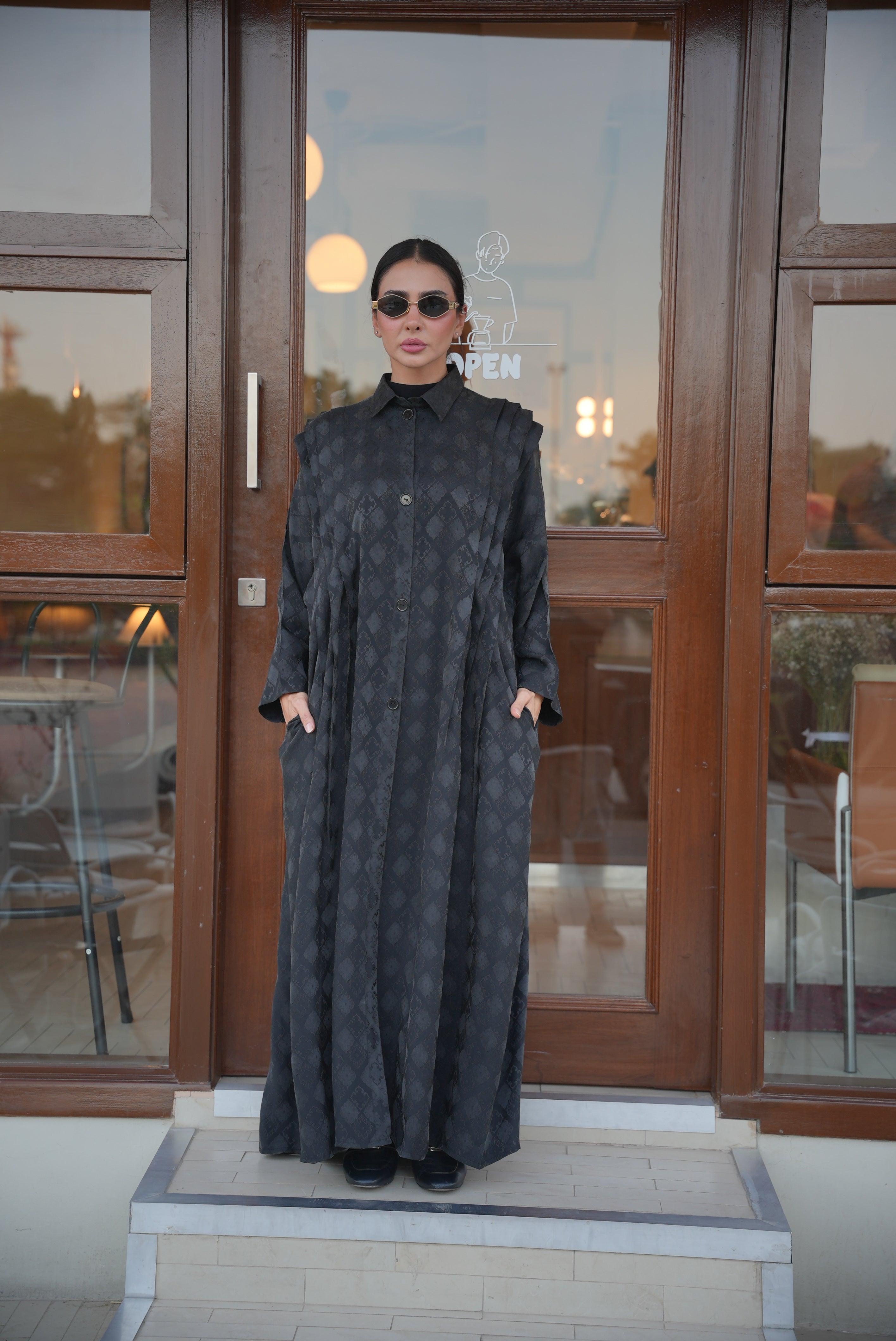 Patterned silk crepe with pockets - 1997