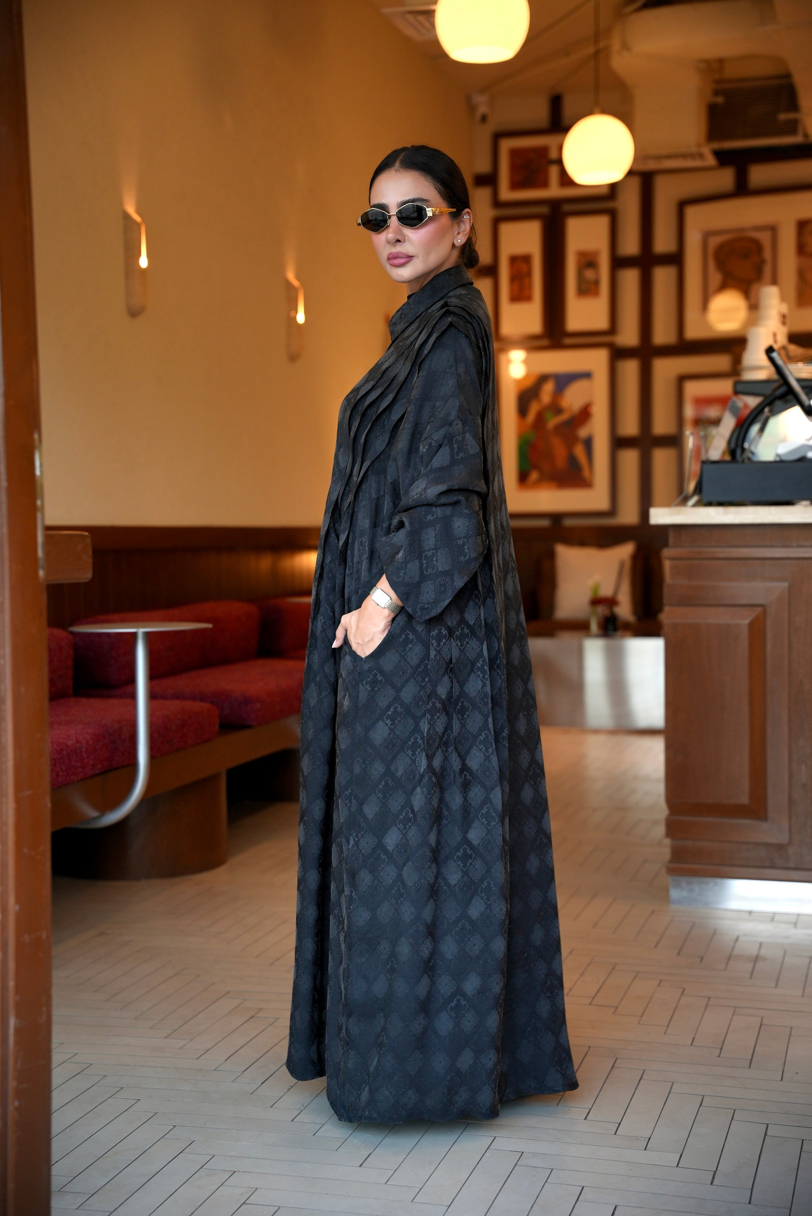 Patterned silk crepe with pockets - 1997